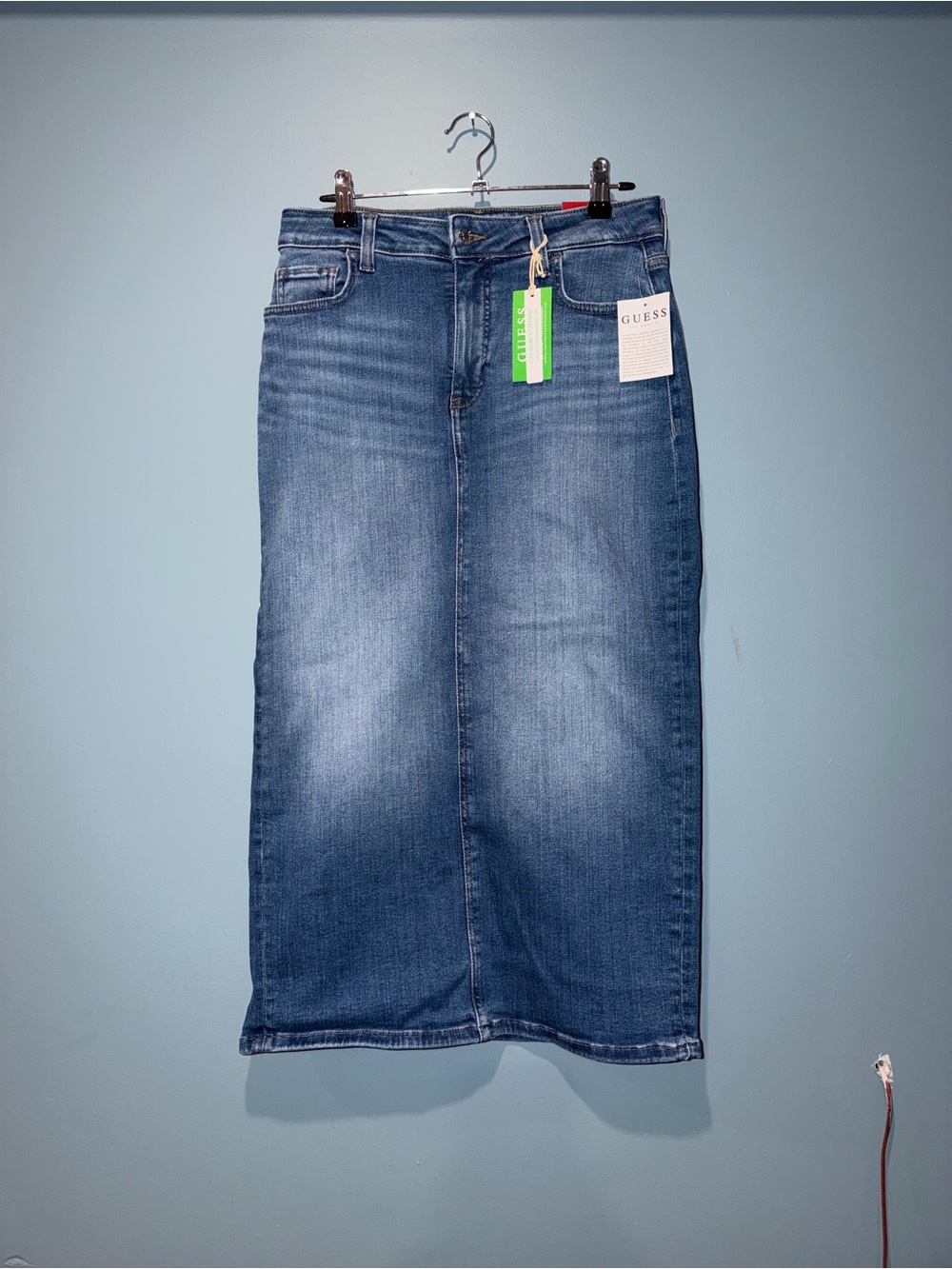 Guess Straight-Leg Blue Denim Skirt